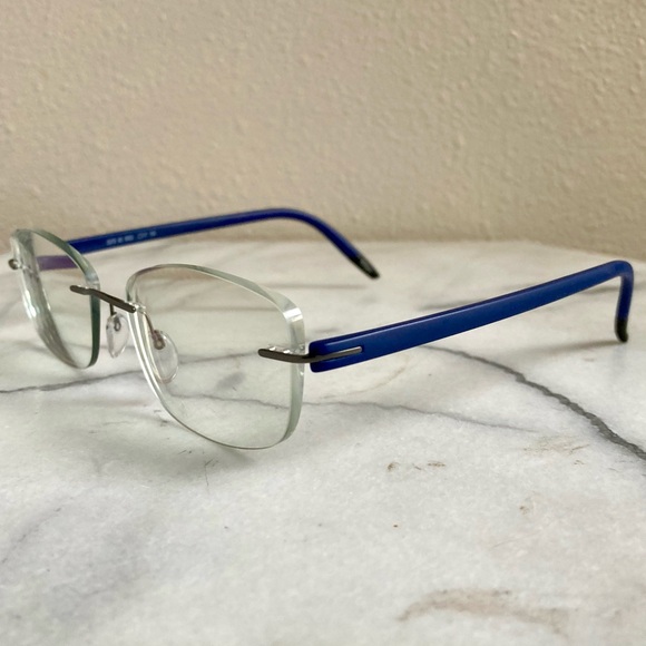 Silhouette Eyeglasses 5379 60 6063, 17-135, Blue, Made in Austria No Case. - Picture 3 of 8